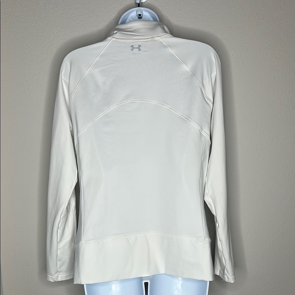 Under Armour White Relaxed Polo Sweatshirt - Picture 3 of 3